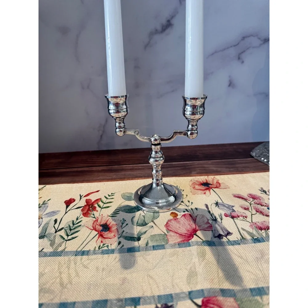 Vintage Cut Glass Bowl Silverplated Rim,  candlestick‎ curated grouping